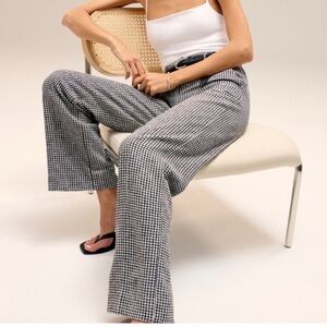 🚫 sold🚫 Abercrombie & Fitch Gingham Tailored Linen-Blend Suit Pants